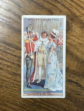 1911 WILLS CIGARETTES CORONATION SERIES 29 QUEEN CAROLINE REFUSED TO THE ABBEY picture