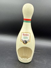 Vtg Winston-Salem Ceramic Bowling Pin Ashtray Tobacciana Collectible picture