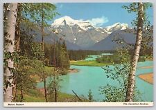 Jasper Alberta Canada, Mount Robson, Berg Lake, Vintage Postcard picture