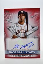 Michael Brantley auto 2022 Topps series 2 baseball stars autograph red /25 picture
