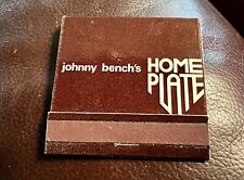 Johnny Bench’s Home Plate Restaurant, Cincinnati, OH, Full Unstruck Matchbox picture