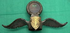 VINTAGE 1920s BOYCE MOTORMETER WITH WINGS & WINGED HUMAN MASCOT RADIATOR CAP picture