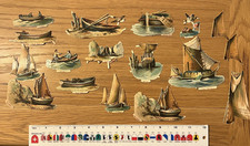 Rare Vintage Raphael Tuck and Sons [Germany] Relief Scraps - Boats picture