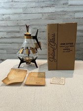 Vintage Inland Glass Atomic Coffee Carafe with Warmer Stand MCM. New in Box. picture