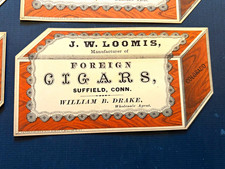 Lot 6 1880s J.W. Loomis Cigars Trade Cards Trompe l'Oeil Cigar Box Heppenheimer picture