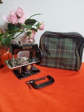 Singer Sewhandy Model 20-10 Centennial Toy Sewing Machine 1951 with plaid case picture