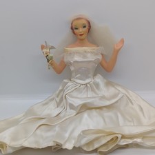 Vintage Countertop Display Bride Mannequin Wedding Dress Advertising NO BASE picture