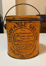 Antique Red C Oil Co. Baltimore Maryland Dandy Axle Grease Can picture