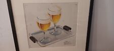 ORIGINAL ADVERTISING ART DRAWING By The WEILLER CO. PHILA 1945 Beer Glasses Tray picture