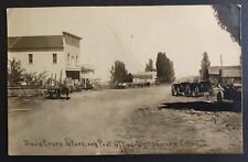 RPPC Davis Creek California Store Post Office Horse Carriage Early Cars Yolo Co picture