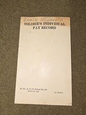 WWII Soldier Pay Record Named to Willard Smith Normandy and Bulge Veteran picture