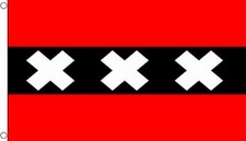 AMSTERDAM FLAG 5x3 feet 150cm x 90cm FLAGS HOLLAND NETHERLANDS picture