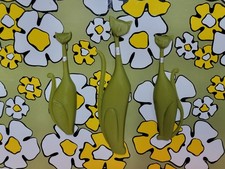 Sexton Cat Magnets - Green w/ Silver Collar - Atomic MCM Retro picture