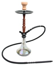 24’’INHALE®️ wooden shaft Hookah With Interlock System ,clay Bowl &silicone Hose picture