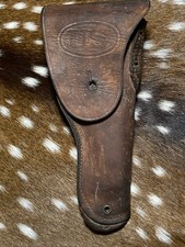 Vintage US WWII Enger-Kress M1911 Brown Leather Holster Missing Brass Button picture