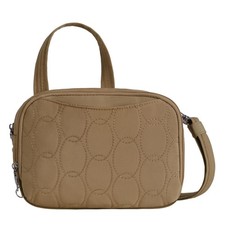Travelon Anti-Theft Runways Double Compartment Crossbody, Latte picture