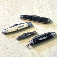 Pocket Knives Vntge Lot of 4  Kamp-King Ranger & Sabre Japan Schrade Multi Blade picture