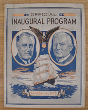 1933 Official Inaugural Program President Roosevelt Garner RARE picture