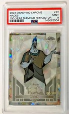 2023 Topps Chrome Disney 100 Hades Hercules Diamond Refractor /100 #22 PSA 9 picture