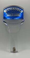 Butterfield Brewing Beer Tap Handle Clear Acrylic Fresno CA Breweriana picture