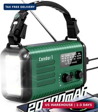 Emergency Crank Radio, 20000mAh Solar Hand Crank Weather Radio NOAA/AM/FM picture