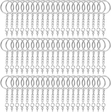 360Pcs Keychain Making Kit 120 Rings Chains Jump Rings Screw Eye Pins DIY Crafts picture