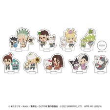 Presale Dr. Stone Sanrio Characters Petit Acrylic Stand Figure Complete 9 Set picture