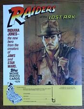 1981 Topps Raiders of the Lost Ark Sell Sheet (NO CARDS) Harrison Ford pictured  picture