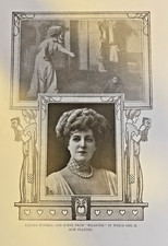 1908 Vintage Magazine Illustration Actress Lillian Russell in Wildfire picture