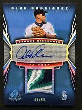 2004 Upper Deck SP Game Used Famous Nickname A Rod Alex Rodriguez /50 Auto Patch picture
