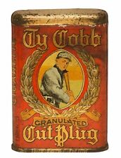 TY COBB GRANULATED CUT PLUG TOBACCO HEAVY DUTY USA MADE METAL ADVERTISING SIGN picture