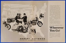 1963 Harley Davidson Dealer Invitation Vintage American 2pg Motorcycle Print Ad picture