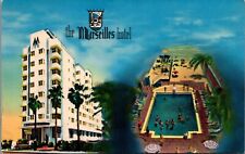 Miami Beach Florida Marseilles Hotel Vintage Postcard picture