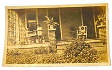 Vintage 1930s Photo Children Porch Paschal's Kodak Finishing Paducah Kentucky  picture