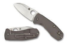 Spyderco Techno 2 Folding Knife C158TIP2 PlainEdge CTS-XHP Blade Titanium Handle picture