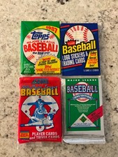 HUGE SALE OF 101 OLD UNOPENED BASEBALL CARDS IN PACKS 1990 AND EARLIER picture