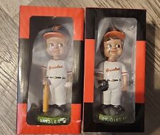BALTIMORE ORIOLES BOY & GIRL BOBBLE HEADS #1 FAN BOTH NEW IN BOX  picture
