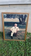 Rare Vintage Harland Colonel Sanders MEMORIAL Portrait 1980's KFC Advertising picture