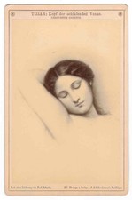 Victorian Cabinet Card Photograph Titian Sleeping Venus Art Reproduction picture