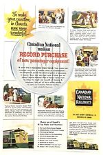 Vintage 1954 Original Print Ad Full Page - Canadian National Railways - Record picture