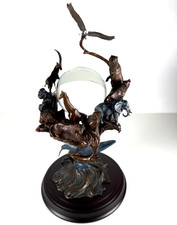 Franklin Mint Guardians of the World Crystal Ball Bronze Sculpture Steven Lord picture