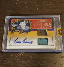 2008 Donruss Celebrity Cuts Leonard Nimoy Auto Dual Worn Relic 01/10 MS-LN picture