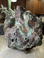 Chrysocolla druzy Cuprite Dolphin carving huge 44 lbs picture