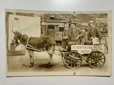 Vintage Happy Hollow Hot Springs Arkansas Donkey Buggy Real Photo Postcard RPPC picture