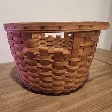 Vintage Longaberger Corn Basket Large Round Basket Hostess Gift 11.5