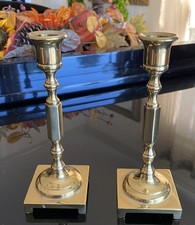 Vintage Seiden Solid Brass Candlestick Holders, Set of 2 Mid Century Decor picture