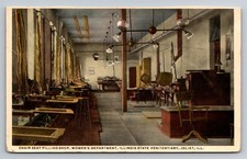 PC Illinois IL Joliet c. 1912 State Penitentiary Women's Dept. Chair Seat Area picture