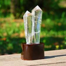 1.54LB Top Natural Clear Quartz Crystal Obelisk Reiki Heal Crystal Wand Point picture