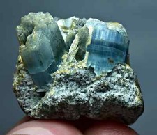 76 Ct Vorobyevite Beryl Rosterite Crystals w/ Quartz & Unknown Mineral On Matrix picture