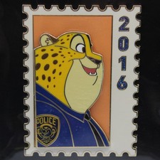C5 Disney DEC LE Pin Walt Company Store WDCS Animal Stamps Zootopia Clawhauser picture
